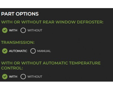 2011 JEEP WRANGLER 3.8L A/C KIT, WITH AUTOMATIC TRANSMISSION, W/REAR DEFROSTER, W/ATC - CK-11DAA