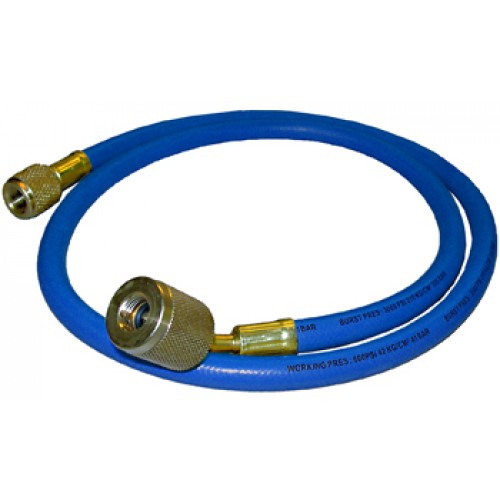 R12 REPLACEMENT 60" HOSE W/ AUTOMATIC ANTI BLOWBACK - BLUE