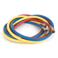 R12 HOSE SET W/ AUTOMATIC ANTI BLOWBACK (96" BLUE, RED & YELLOW) R12 HOSE SET W/ AUTOMATIC ANTI BLOWBACK (96" BLUE, RED & YELLOW)