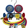 R134A ALUMINUM GAUGE SET - 4 WAY - W/ HOSES, COUPLERS
