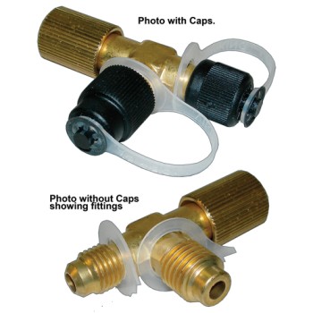 ADAPTER-VACUUM PUMP TEE-1/4inFFL x 1/2in ACME MALE 
