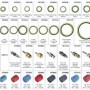 BOX 2 OF MT9250 KIT LINE O-RINGS - CAPS/VALVE CORES - MT9636