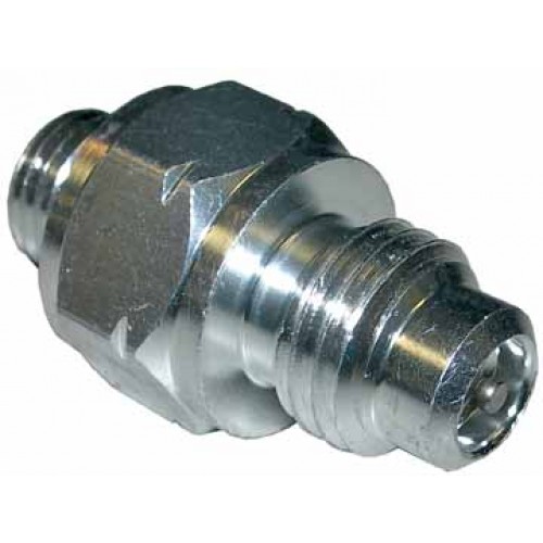 FITTING 3/8-24in MOR X M12-1.50 MALE SWITCH W/VALVE
