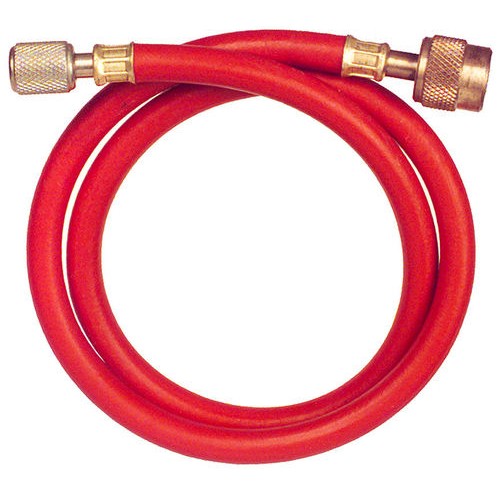 CHARGE HOSE 36in RED R12 W/SHUTOFF VLV