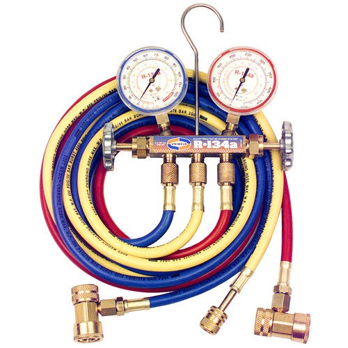 MANIFOLD GAUGE SET 72 BRASS COMP MAN COUPLER