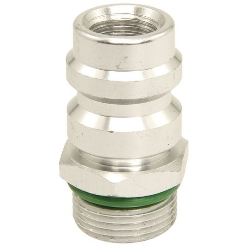 ADAPTER HI SIDE R134A 16MM x M15-1.0 ALUM